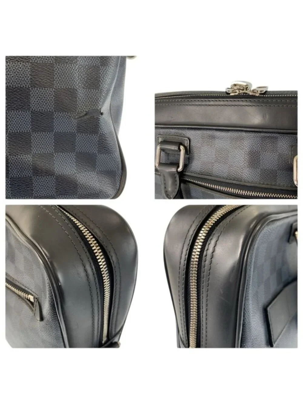 Louis Vuitton Damier Ecobalt Porto Document Man Business Black Briefcase Handbag